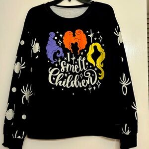 “I Smell Children” woman’s black long-sleeve sweatshirt - fits M-Lg (see sizing)